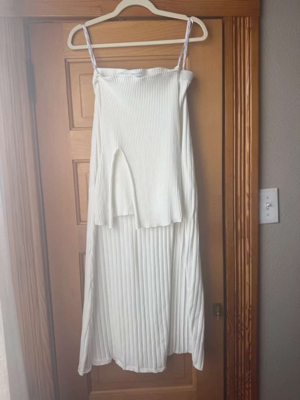 SABO Saria Skirt and Top Set Cream Column Maxi Bachelorette Bride - Picture 5 of 5